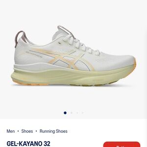 ASICS GEL-KAYANO 32 White and Cream Athletic Shoes size 9.5